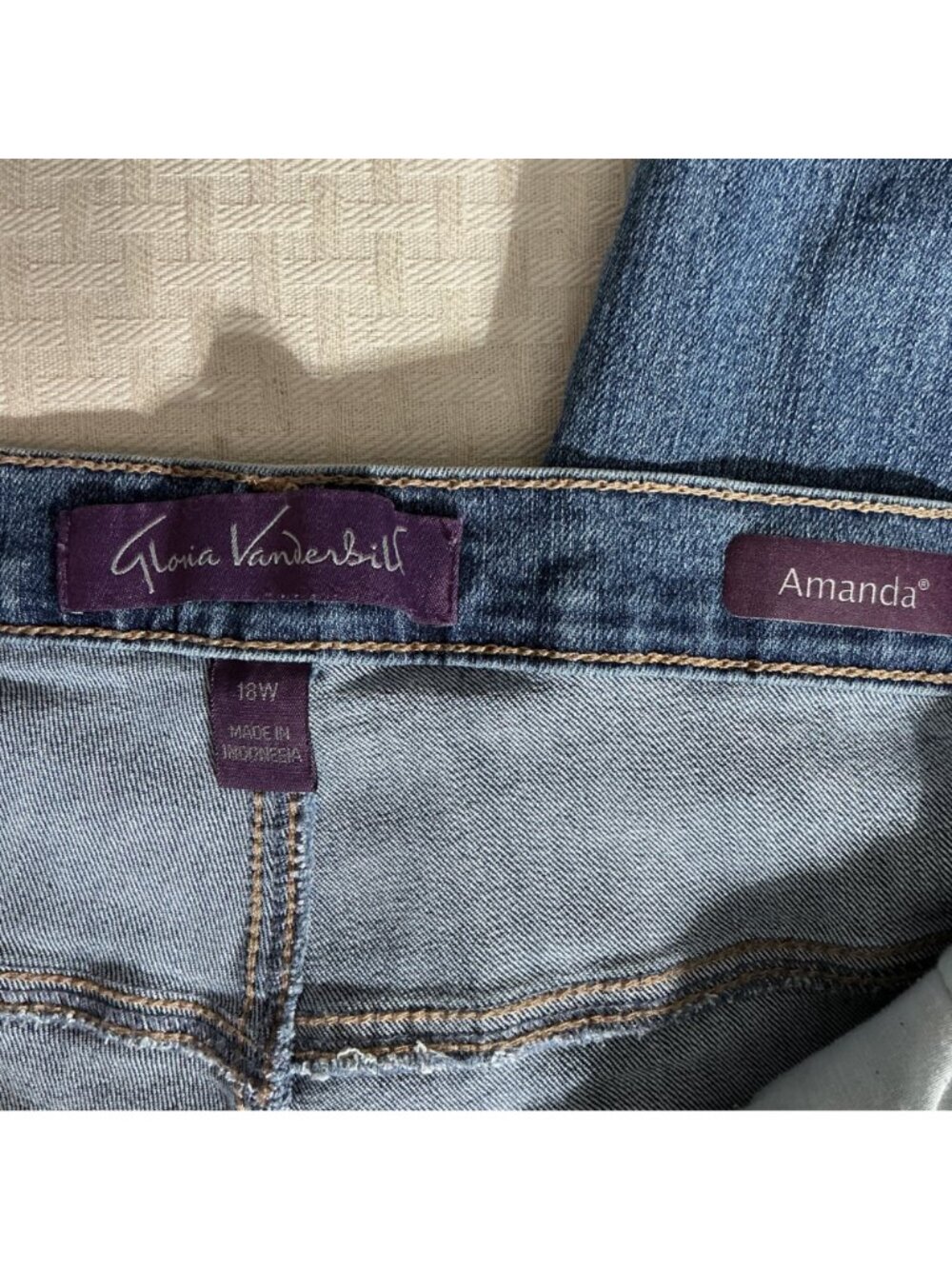 Gloria Vanderbilt Amanda Womens Size 18W Classic Tapered Leg Jeans Denim - Picture 4 of 9